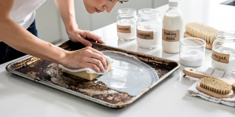 nettoyer une plaque de four encrassée