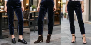 quelle chaussure avec pantalon velours femme