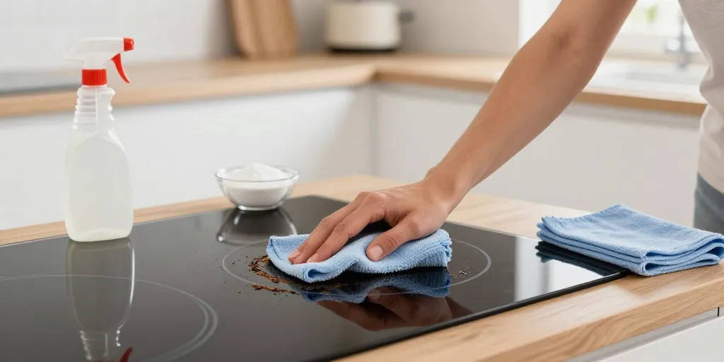 nettoyer plaque de cuisson induction