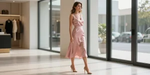 quelles chaussures avec robe rose poudré