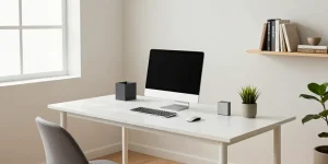 coin de travail visio