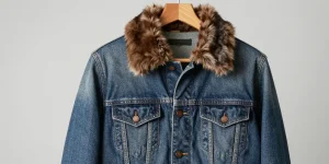 veste en jean homme fourrure
